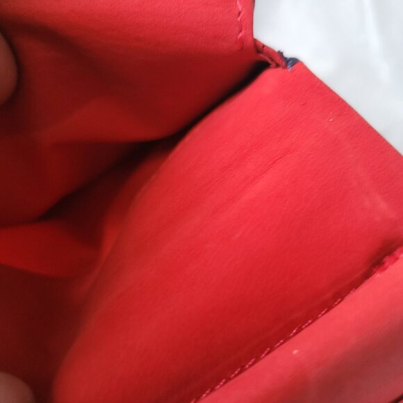 Moschino Cheap and Chic Collection Suede Wallet Blue and Red Vintage - Picture 10 of 12